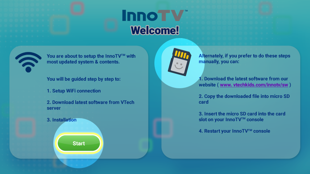Screen capture: Update InnoTV firmware start