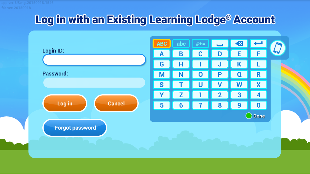 Log in with an Existing Learning LodgeR Account