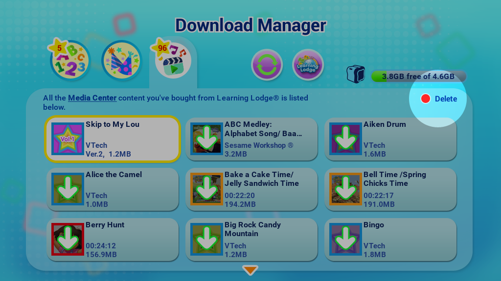Download Manager page