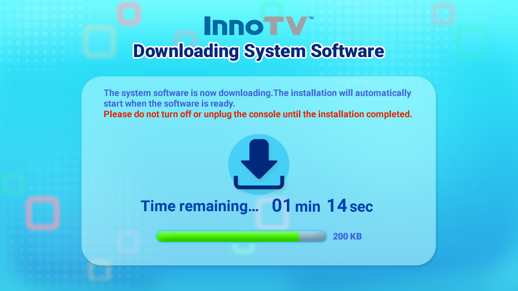 InnoTV downloading system software screen capture