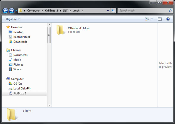 Screen: VTNetworkHelper inside Internal Storage