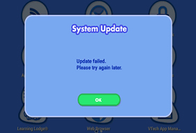 Screen: Update failed.