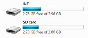 Internal Storage/ SD card