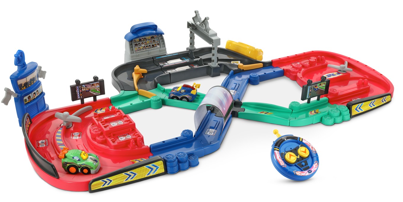 Vtech Racers 8 VTech Go Go Smart Wheels Race Track Set with RC & Motor Cars