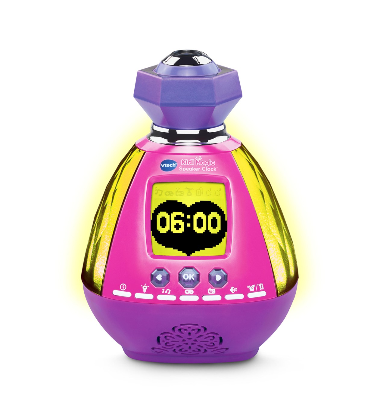 VTech - KidiMagic StarLight Rose — Interactive Child Alarm Clock, Radio  Alarm Clock with Speaker and Animated Ceiling Projection — 6/12 years old -  French version : : Toys & Games