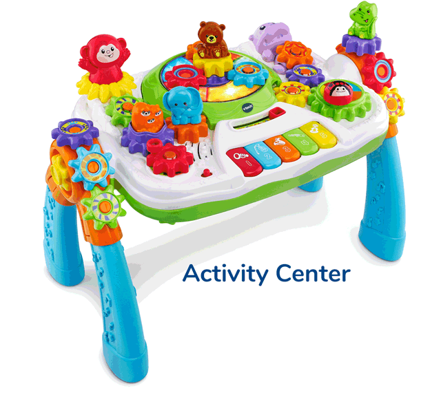 2-in-1 Jungle Friends Gear Park&trade;. Activity Center & Gear board.