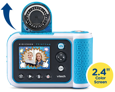 KidiZoom PrintCam has a flip-up lens and 2.4" color screen.