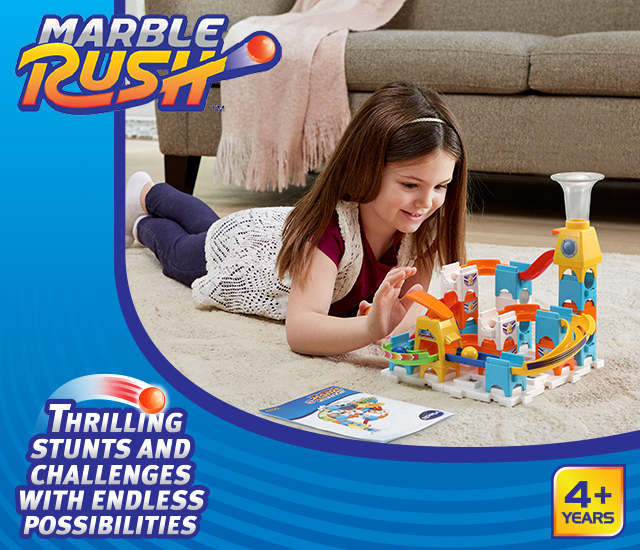 Build thrilling stunts and challenges with endless possibilities for kids ages 4 years and older.