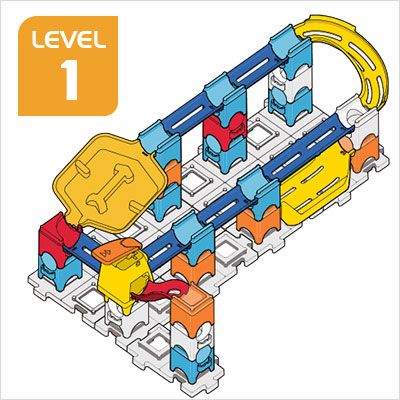 Marble Rush Raceway Set Build 3, Level 1