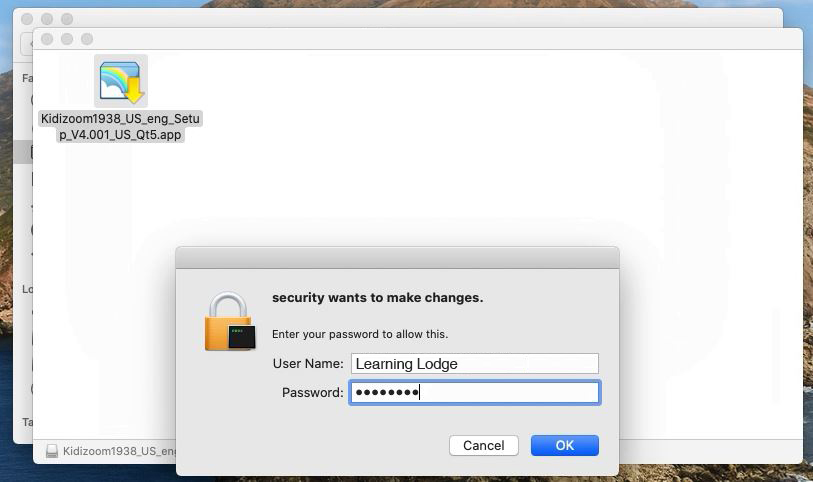 Step 6. Type in your Mac account password to allow installation.